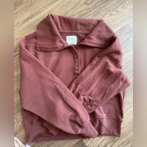 Abercrombie and Fitch Fleece Button Pullover Small